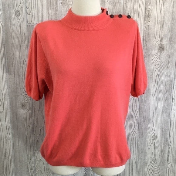 VINTAGE JP Collections Orange Short Sleeve Sweater size 18/20 - Picture 1 of 8